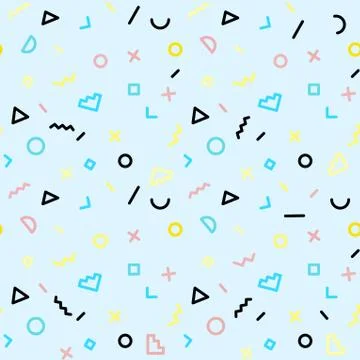 Memphis style background. Stock Illustration