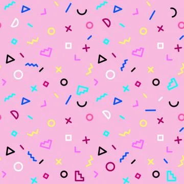 Memphis style background. Stock Illustration