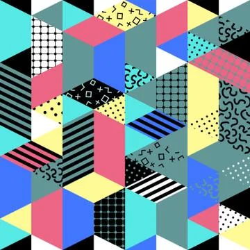 Memphis style background. Stock Illustration