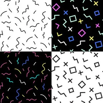 Memphis style background. Stock Illustration
