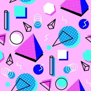 Memphis style background. Stock Illustration