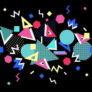 Memphis style background. Stock Illustration