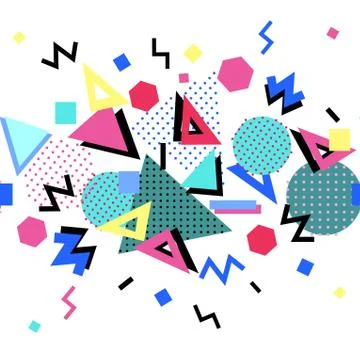 Memphis style background. Stock Illustration