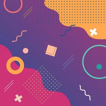 Memphis-style-background Stock Illustration