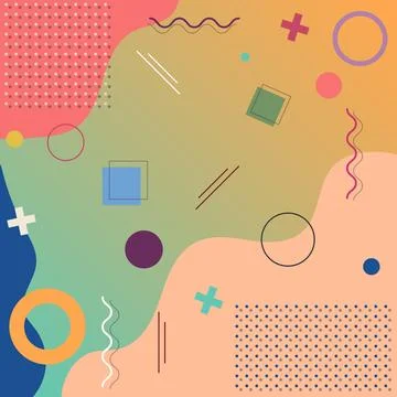 Memphis style background Stock Illustration