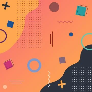 Memphis style background Stock Illustration
