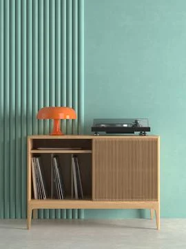 Memphis style conceptual interior room 3d illustration Stock Illustration