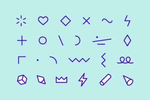 Memphis style elements Stock-Illustration