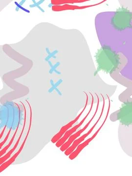 Memphis style geometric pattern, line elements and geometric figures. Stock Illustration