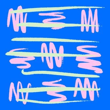 A Memphis-style pattern with noises and geometric abstract patterns. Stock Illustration