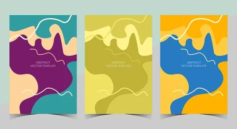 Memphis Style Poster Set. Neutral Colors for Your Decoration, Flat Style Banners Stock Illustration
