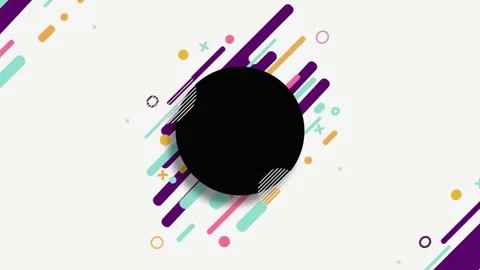 Memphis Style Retro Moving Lines Abstract Template Stock Footage 319978476
