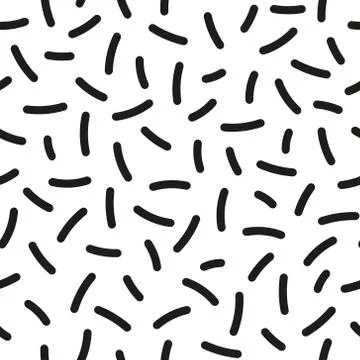 Memphis Style seamless pattern. Black and white Abstract Background Stock Illustration