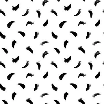 Memphis style seamless pattern with small dashes. Stock Illustration