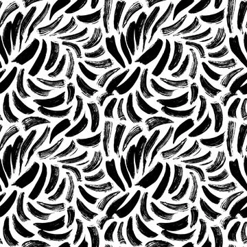 Memphis style seamless pattern with small dashes. Stock Illustration