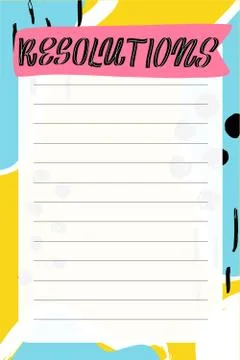 Memphis style. Template for agenda, planners, check lists Stock Illustration