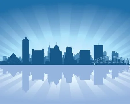 Memphis, tennessee skyline Stock Illustration