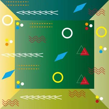 Memphis triangle background Stock Illustration