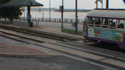 Memphis trolley Stock Footage 7744811