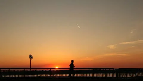 Memphis Trolley at Sunset Stock Footage 11235902