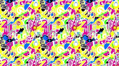 Memphis Vertical Neon Flash – Seamless Animation Stock Footage 306456195