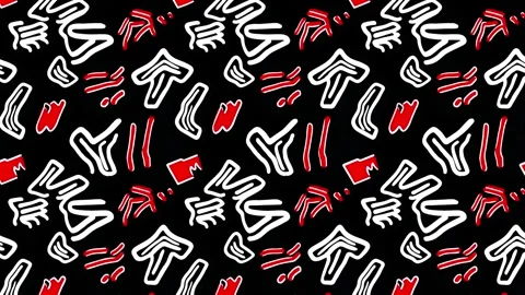 Memphis Vertical Neon Rush – Seamless Animation Stock Footage 306455898