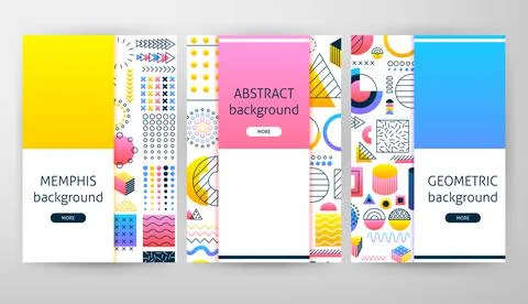 Memphis Web Design Stock Illustration