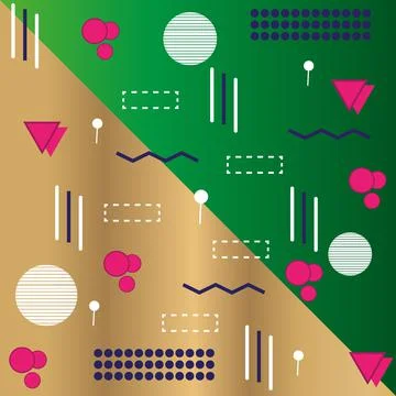 Memphis zig zag background. Stock Illustration