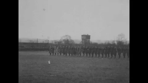 Men of the 42nd Div. being decorated by Maj. Gen. C. A. Flagler 1918-1919 Stock Footage 98954786