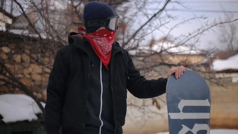 Men Adjusting Snowboard Gear Stock Footage 101754284