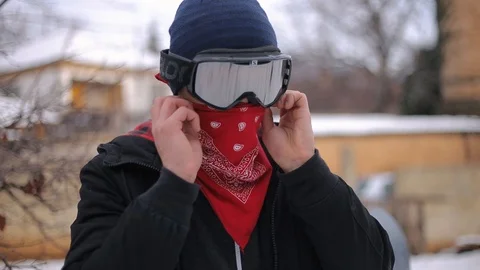 Men Adjusting Snowboard Gear Stock Footage 101754391