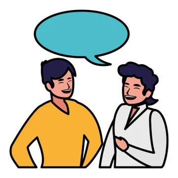Men and conversa Stock Illustration