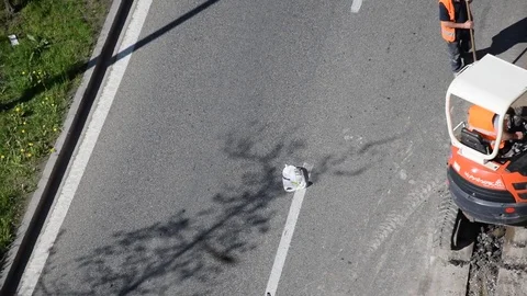 Men and machine at work Stock Footage 73931361