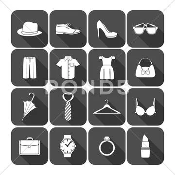 Clothing store women items Royalty Free Vector Image