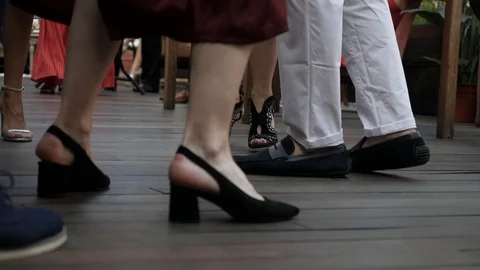 Men and women dancing on the dance floor Video stock 118019643