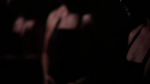 Men in aprons in the dark Stock Footage 61786110