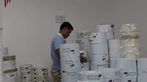 Men are checking goods Stock Footage 56080380