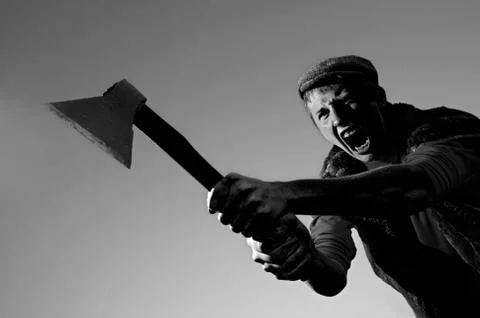 Men with axe Stock Photos