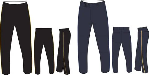 Men Baseball Pant Vectors Illustrazione stock
