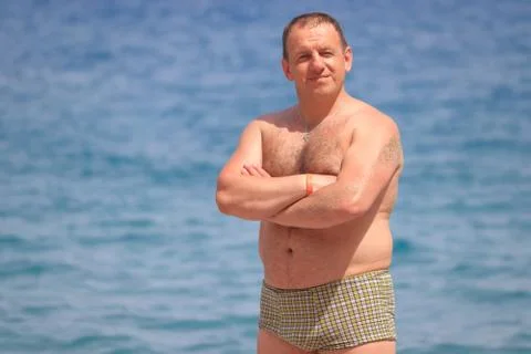 Men on the beach Foto stock