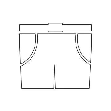 Men Bermuda shorts icon Illustration sign design Stock Illustration
