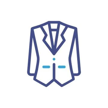 Men blazer or jacket symbol simple silhouette icon on background Stock Illustration