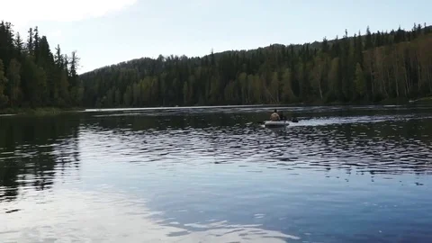 Men in a boat Stock Footage 81663469