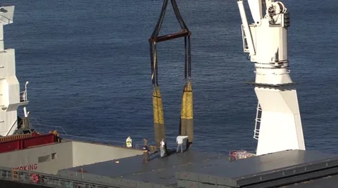 Men on Cargo Ship 스톡 동영상 47782333