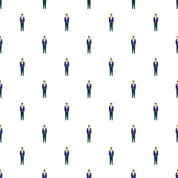 Men character illustration seamless pattern repeating background Stock Illustration