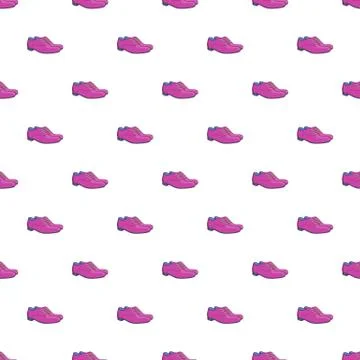 Men classic shoes pattern, cartoon style Stock Illustration