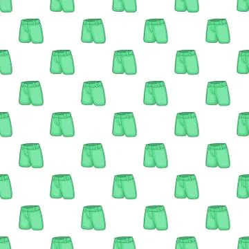 Men classic shorts pattern, cartoon style Stock Illustration