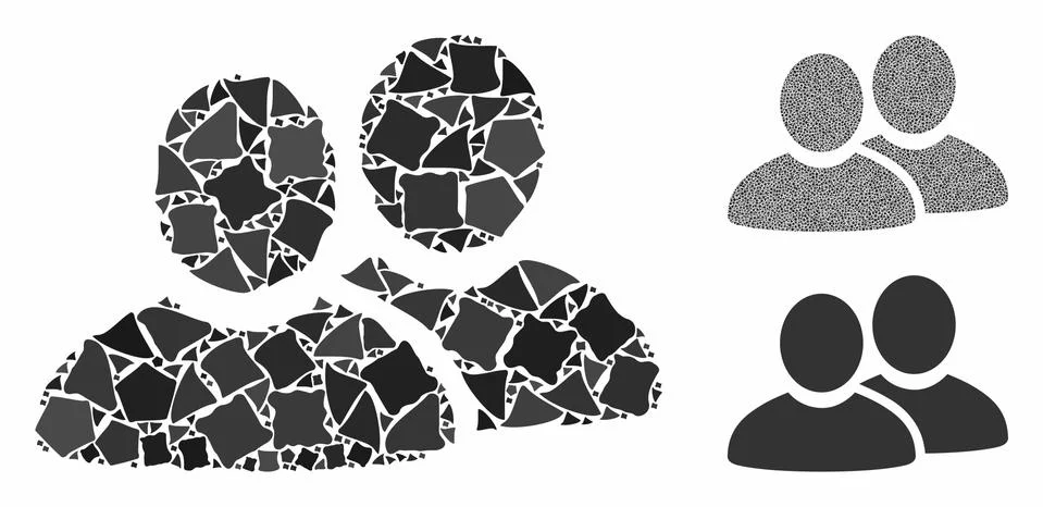 Men Composition Icon of Unequal Elements Stockillustratie