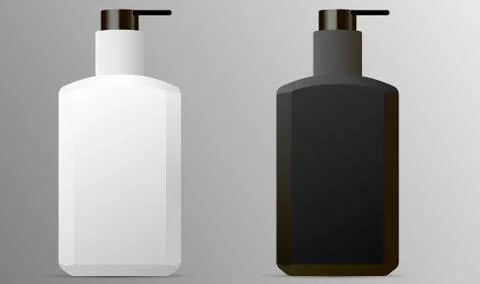 Men cosmetics bottle set. Pump dispenser packaging Stock Illustration