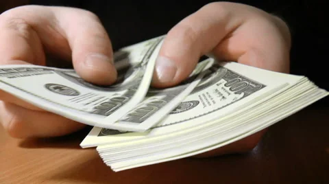 Men Counting banknotes Stock Footage 68387086